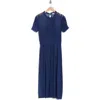 Steve Madden Mesh Short Sleeve Dress In Medieval Blue