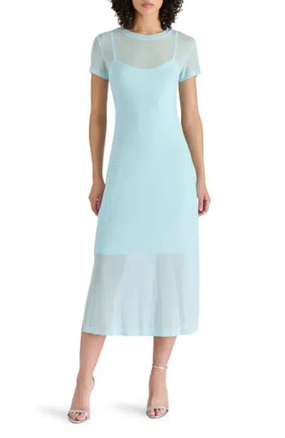 Steve Madden Mesh T-shirt Dress In Lapis