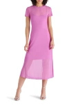 Steve Madden Mesh T-shirt Dress In Spring Crocus