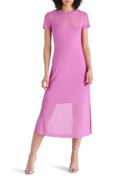 Steve Madden Mesh T-shirt Dress In Spring Crocus
