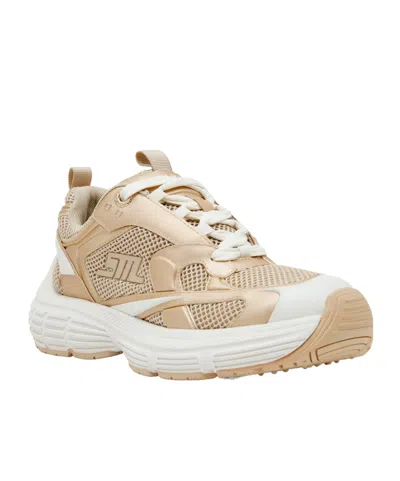 Steve Madden Mesh-paneled Sneakers In Neutral