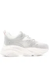 Steve Madden Metallic Chunky Sneakers In Silver