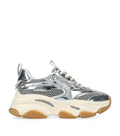 Steve Madden Kids' Metallic Jpossession Sneakers In Silver