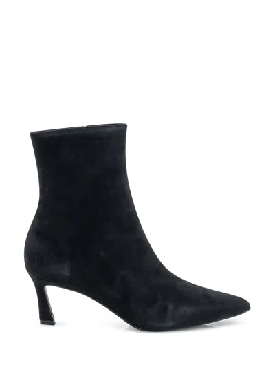 Steve Madden Mid-heel Suede Booties In Black