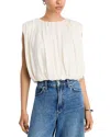Steve Madden Milana Sleeveless Blouson Top In White