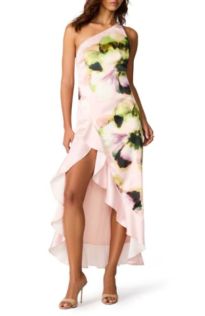 Steve Madden Mindy Floral Print High-low Dress In Multi