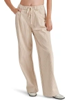 Steve Madden Minorca Drawstring Wide-leg Pull-on Pants In Khaki