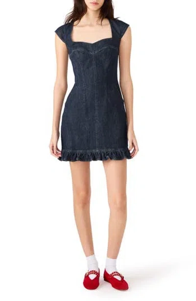 Steve Madden Minta Denim Dress In Black