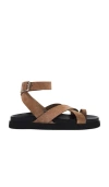 Steve Madden Mira Ankle Strap Platform Sandal In Tan