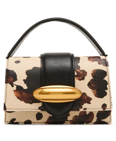 Steve Madden Mishell Mini Top Handle Satchel Handbag In Brown Print