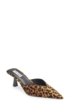 Shop Steve Madden Mod-a Leopard Print Genuine Calf Hair Mule