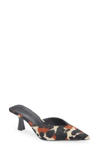 Steve Madden Mod-a Leopard Print Genuine Calf Hair Mule In Cow Print Calf Hair