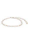 Steve Madden Mod Rectangle Chain Belt In Gold