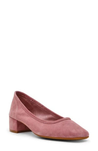 Steve Madden Mollie Block Heel Pump In Mauve Suede