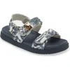 Steve Madden Mona Sandal In Navy Multi