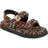 Steve Madden Women's Mona Velcro Strap Flatform Sandals In Red Multi