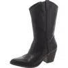 Steve Madden More Womens Faux Leather B Mid-calf Boots In Black
