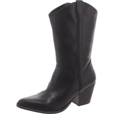 Steve Madden More Womens Faux Leather B Mid-calf Boots In Black