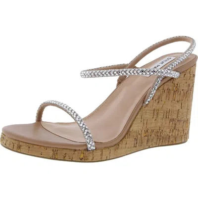 Steve Madden Morgan Womens Cork Wedge Sandals In Multi