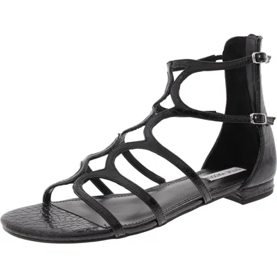 Steve Madden Morocco Womens Adjustable Faux Leather Gladiator Sandals In Multi