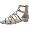 Steve Madden Morocco Womens Snake Print Faux Leather Block Heel In Multi