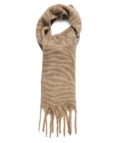 Steve Madden Multi Animal Midweight Scarf In Brown