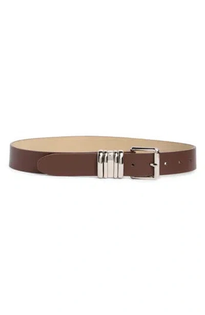 Steve Madden Multi Keeper Faux Leather Belt In Brown