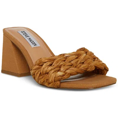 Steve Madden Mylee Womens Braided Square Toe Block Heel