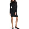 Steve Madden Nafia Lace Long Sleeve Sweater Dress In Black