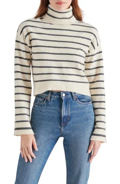 STEVE MADDEN STEVE MADDEN NARSHA STRIPE TURTLENECK SWEATER