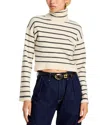 Steve Madden Narsha Turtleneck Sweater In Ivory Stripe