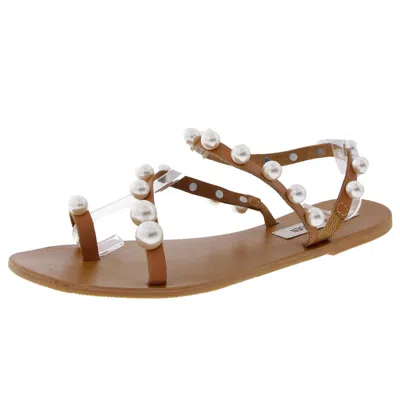 Steve Madden Nat Womens Embellished Leather Ankle Strap In Multi