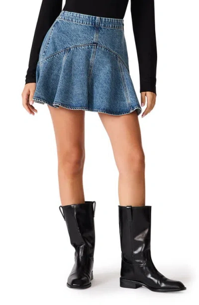 Steve Madden Natallie Denim Miniskirt In Blue