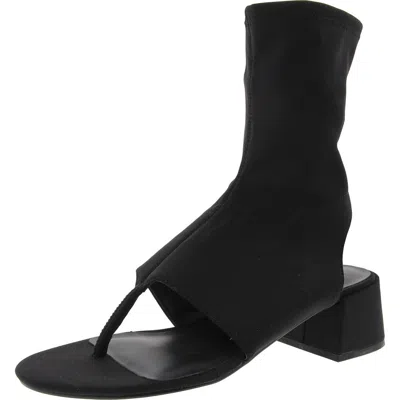 Steve Madden Neo Womens Zipper Nylon Block Heel In Black