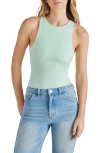 Steve Madden Nico Sleeveless Bodysuit In Mint