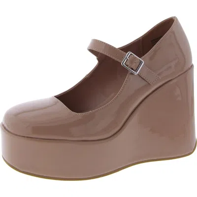 Steve Madden Nirvana Womens Patent Mary Jane Platform Heels In Multi