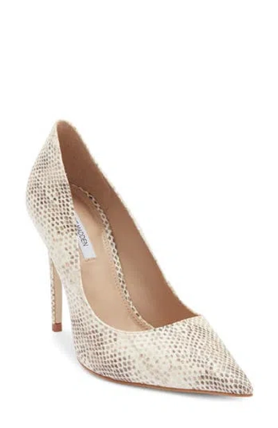 Steve Madden Noir Pointed Toe Pump In Natural Snake