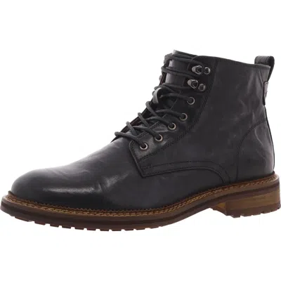 Steve Madden Nova Mens Lace-up Leather Chukka Boots In Black