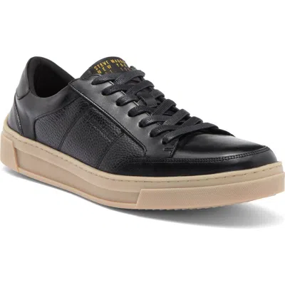 Steve Madden Nyan Leather Sneaker In Black/black