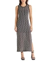Steve Madden Nyssa Crochet Stripe Maxi Dress In Black