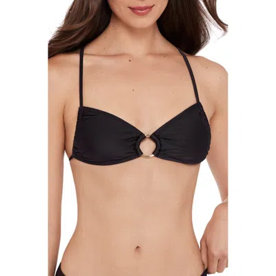 Steve Madden O-ring Bikini Top In Black