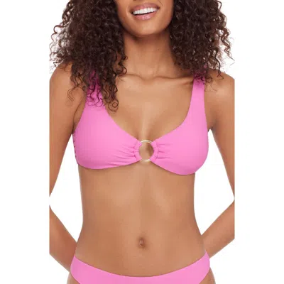 Steve Madden O-ring Bikini Top In Pink