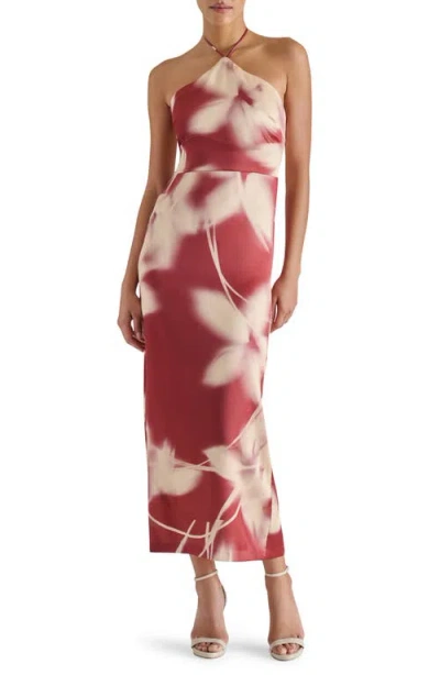 Steve Madden Oaklyn Floral Print Halter Dress In Multi