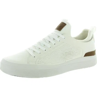 Steve Madden Oasys Mens Lace-up Man Made Casual And Fashion Sneakers In White