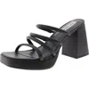 Steve Madden Observe Womens Open Toe Platform Heels In Black