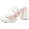 Steve Madden Observe Womens Open Toe Platform Heels In White