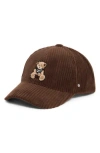 Steve Madden Oh Bear Collegiate Snapback Baseball Cap In Brown