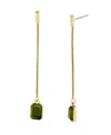 Steve Madden Olivine Gem Linear Earrings