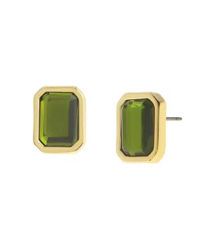 Steve Madden Olivine Gem Stud Earrings