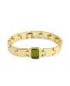 Steve Madden Olivine Gem Watch Chain Bracelet